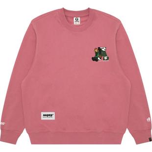 Aape旗舰男装春秋迷彩猿人军团印花潮流休闲圆领卫衣C343XXN