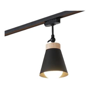 易装E27螺口灯泡的可调角度滑轨轨道式射灯吊装带圆形罩主照明灯