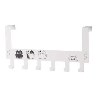 无痕门后挂钩家用免打孔卧室门上置物架子壁挂创意连排挂架挂衣架