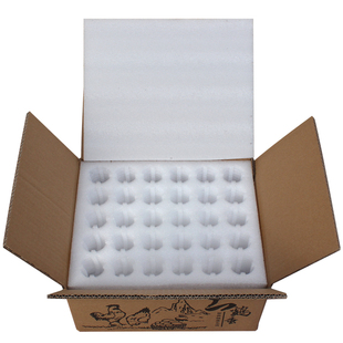 土鸡蛋托包装盒50枚100装泡沫箱通用款防震寄运快递礼盒护蛋神器