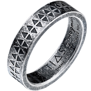 高桥钛钢戒指男日韩个性潮人黑色简约指环女印第安花边复古尾戒子