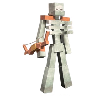 我的世界地下城远古上古守卫者霜冻红石巨兽手工diy纸模型玩具礼