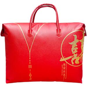 结婚被子收纳袋婚庆喜被袋红色陪嫁装被子的包装袋牛津布手提袋子
