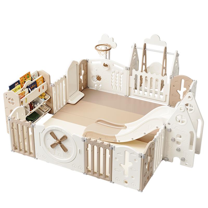 哈比树儿童游戏围栏防护栏婴儿家用室内爬行垫宝宝地上栅栏游乐园