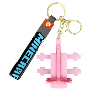 我的世界挂件mc游戏周边史蒂夫苦力怕人仔模型书包挂件火把钥匙扣