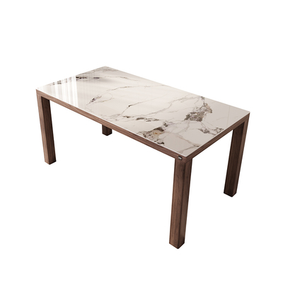 顾家木艺胡桃木岩板餐桌椅组合