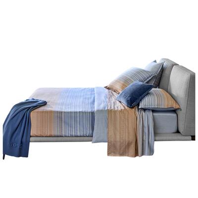 进口新品全棉贡缎光影条纹四件套