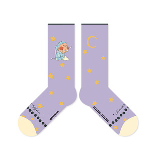 异能无限星星人袜子女款官方联名周边礼物可爱卡通中筒袜女士棉袜