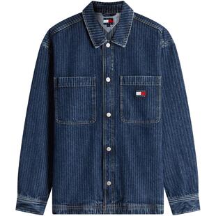 【张元英同款】Tommy26秋冬新款男女复古条纹宽松牛仔衬衫外套