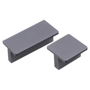 汇优莱新款T型质子灰色抽屉拉手双孔距16/32mm方形简约小柜门把手