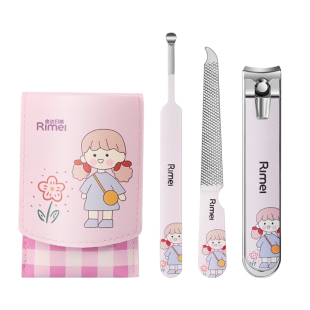 金达日美指甲剪刀指甲钳套装磨甲锉挖耳勺女生可爱风2025年新款