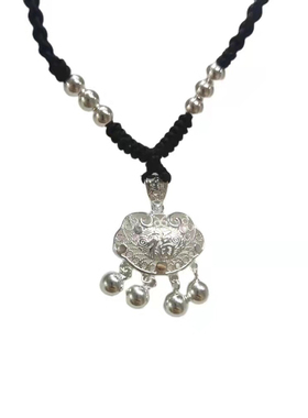 2022新款纯银平安锁999足银长命锁镂空拉丝工艺送宝朋友闺蜜礼物