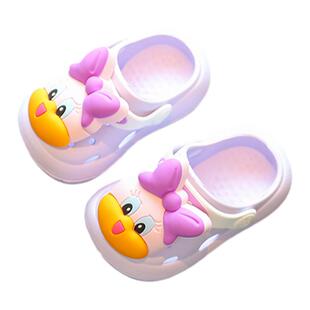 宝宝拖鞋春夏款软底防滑室内凉拖男小童鞋可爱卡通耐磨洞洞鞋女宝