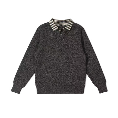 秋冬痞帅毛衣男士V领帅气针织衫