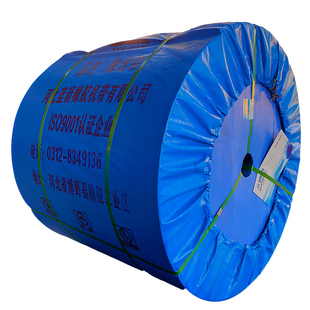 尼龙输送带高耐磨橡胶环形传送带耐酸碱裙边大倾角提升带支架托辊