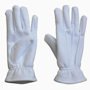 冬季男女加绒厚背三筋白手套礼仪保暖防寒表演物业酒店礼宾劳保安