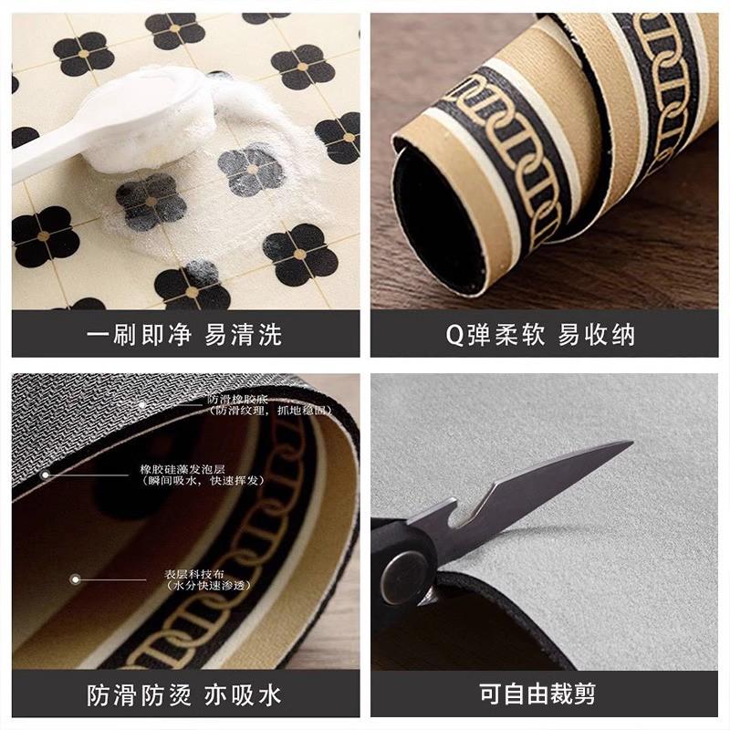 复古厨房地垫吸水防滑防污专用门口脚垫耐脏长条垫浴室卫生间垫子