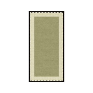 绿色中古风飘窗垫窗台坐垫子高级感复古主卧阳台垫子可自由裁剪毯