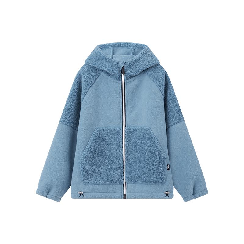 多多家男童颗粒绒外套秋冬季2025新款冬装儿童中大童加厚连帽上衣