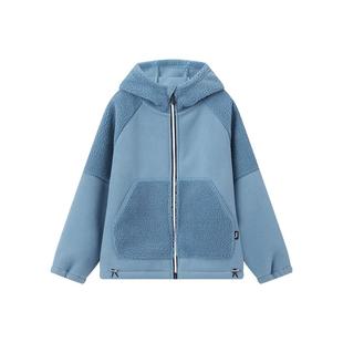 多多家男童颗粒绒外套秋冬季2025新款冬装儿童中大童加厚连帽上衣