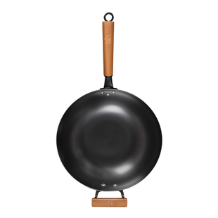 邓家刀铁锅无涂层家用平底炒菜锅电磁炉专用炒锅老式生铁锅铸铁锅