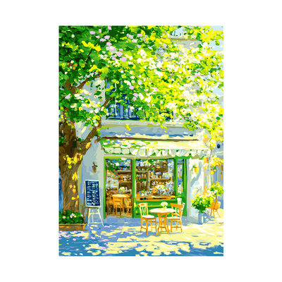 自油自画 数字油画diy填色画画成人手工手绘涂色油彩画 初夏泛漫