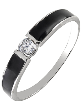 黑色烤漆不掉漆戒指925纯银男韩