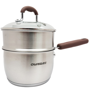 创生奶锅304不锈钢加厚复底婴儿汤锅宝宝辅食锅泡面 燃气电磁炉用