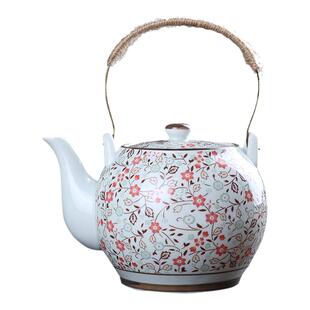 窑变陶瓷提梁泡茶壶大容量中式酒店汝窑冷凉水壶家用带过滤网单壶