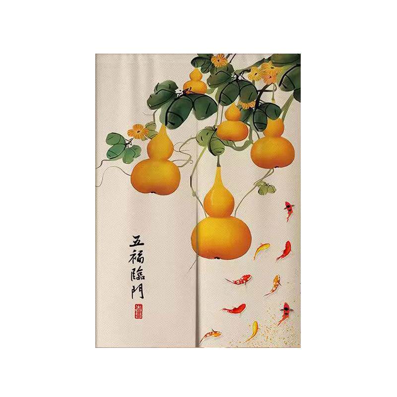 中式门帘隔断帘家用卧室厕所门对门化解风水帘客厅免打孔遮挡布帘