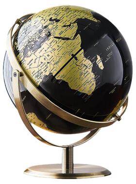 现代轻奢高档地球仪摆件酒柜办公室书房桌面玄关客厅家居软装饰