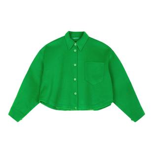 【双面呢】JNBY/江南布衣秋冬毛呢夹克女羊毛羊绒长袖衬衫式外套