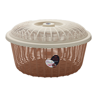 厨房带盖放馍碗筷收纳篮水果篮