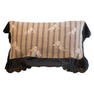 花开梦乡枕巾防头油2024年新款一对装全棉高档纱布枕头巾四季通用