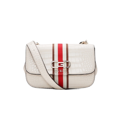 GUESS皮革质感撞色时尚单肩包