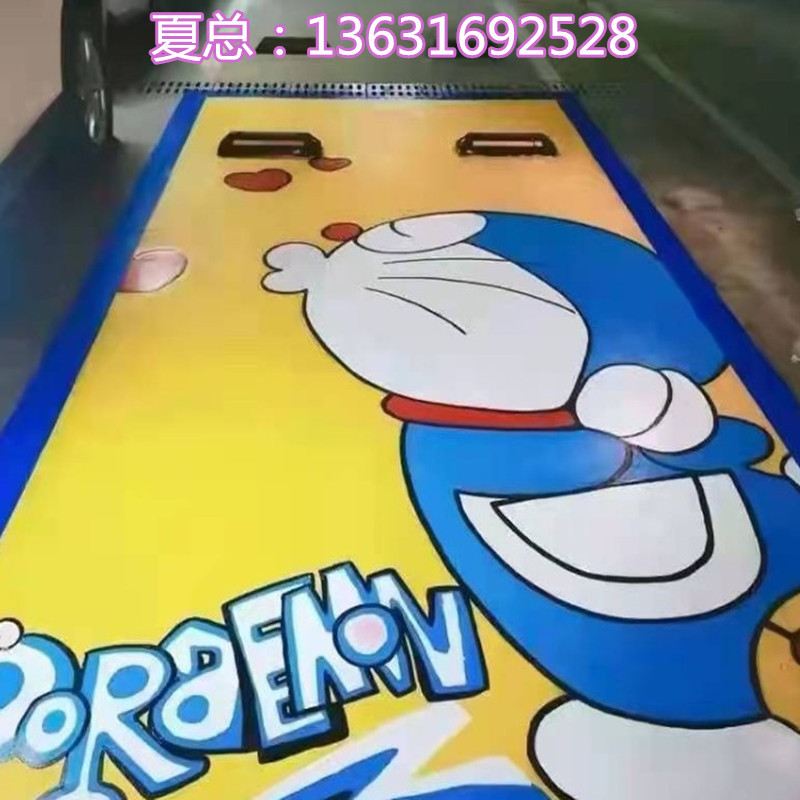 工业高速停车位涂鸦彩绘机厂家地下车库地面绘画机喷绘3D打印机