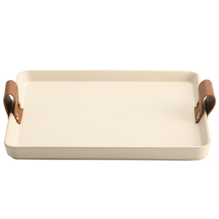 宜集堂中古果盘艺术感轻奢陶瓷茶几托盘大号收纳高端民宿装饰盘