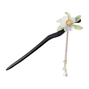 古风檀木发簪儿童新中式发饰高级感女童盘发簪子头饰简约现代发钗