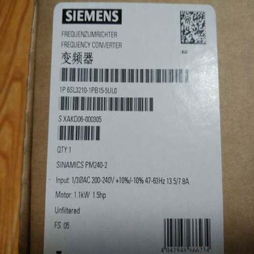 议价西门子6SL3210-1PB15-5UL0原装SINAMICS功率模块PM240-2未过