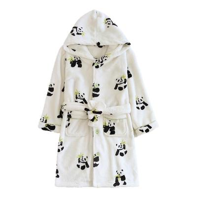 加厚保暖睡袍米筱米连帽系扣腰带
