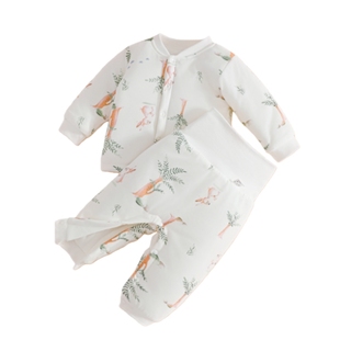 宝宝衣服冬装女宝外出棉服加厚棉衣男婴儿分体夹棉套装婴幼儿冬季