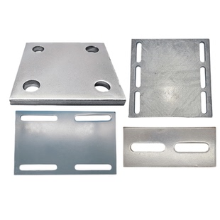 冷镀锌预埋件铁板底座钢板镀锌挂件幕墙配件护栏长孔铁板100*50