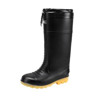 回力雨鞋男款冬季防水雨靴防滑耐磨钓鱼黑色高筒水靴加绒保暖棉鞋