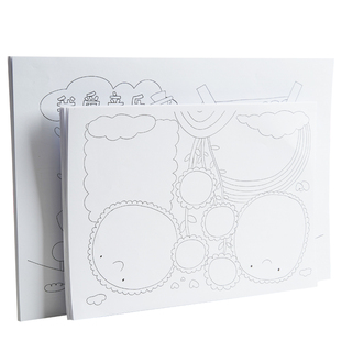 a3手抄报专用纸A4绘画纸幼儿园教室环创手抄板报卡纸彩铅马克笔画画纸8k涂色手抄报模板小学生节日画报线稿