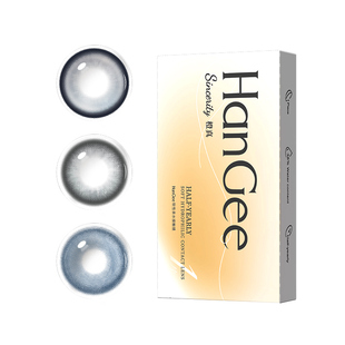 HanGee泪眼芭比蓝美瞳半年抛蓝色大直径灰混血显色正品官方旗舰店