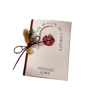 结婚誓言卡婚礼新郎新娘一对创意高档誓言手卡致辞卡手写宣言本