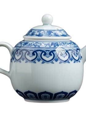 青花瓷防烫釉下彩茶壶