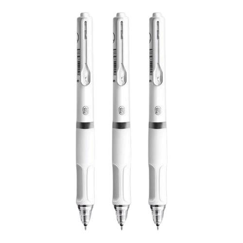 得力新握感双珠ST速干静音按动中性笔高颜值大容量考试作业刷题笔