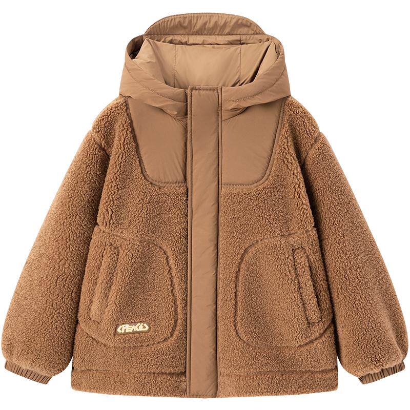 MINIPEACE太平鸟童装男童厚外套儿童仿羊羔绒秋冬夹克上衣洋气潮