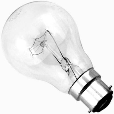 沪字牌白炽灯泡老式卡口电灯泡B22普通透明玻璃钨丝灯泡工程装修